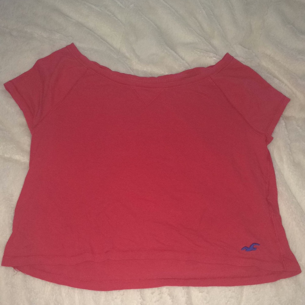 Pink Hollister Crop-Top
